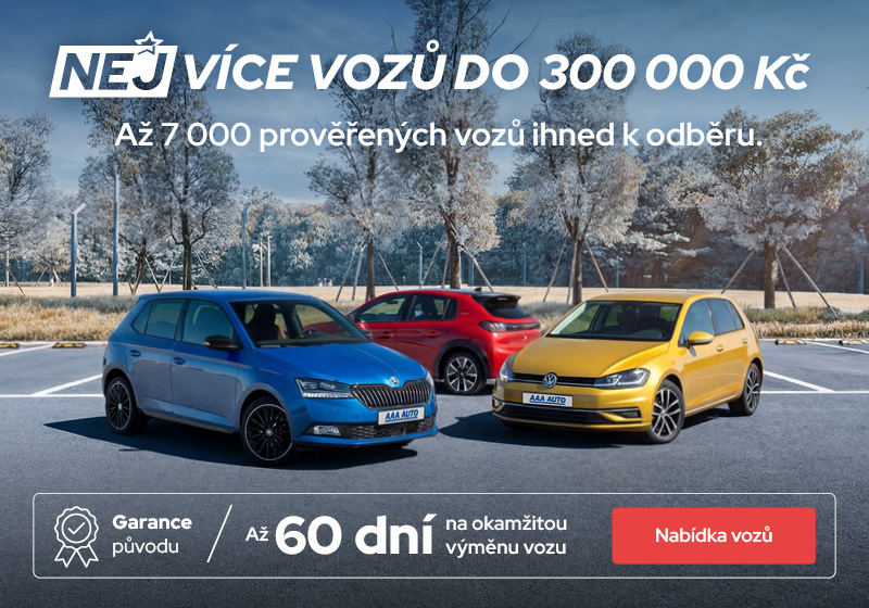 Nejvíce vozů do 300 000 Kč
